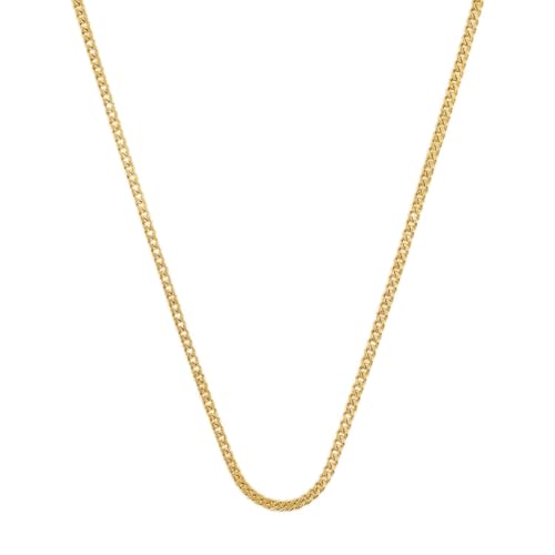 Everyday Elegance 10K Yellow Gold Curb Chain for Women | 16 Length 0.8MM Thickness | Spring Ring Clasp | Jewelry Gift for Her