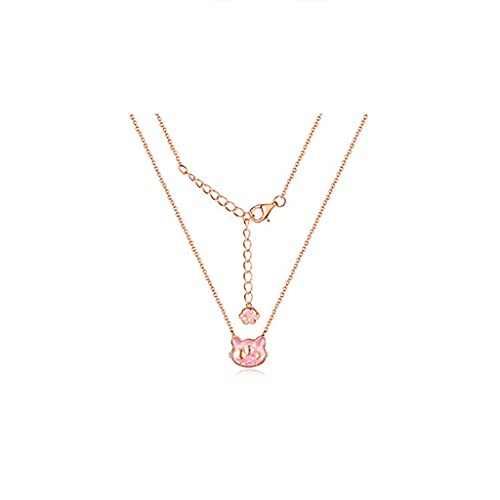 Collier pour femme exquis pendentif créatif double face cadeau d'anniversaire idéal