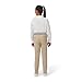French Toast Girls Pull On Skinny Fit Stretch Pants with Elastic Waist and Pockets, School Uniform for Kids, Khaki, 5