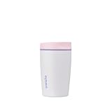Owala SmoothSip Slider Ceramic-Lined Insulated Stainless Steel Coffee Tumbler, No Metallic Taste Reusable Travel Mug, Hot Iced Coffee Cup, BPA Free 12 oz, Candy Coated
