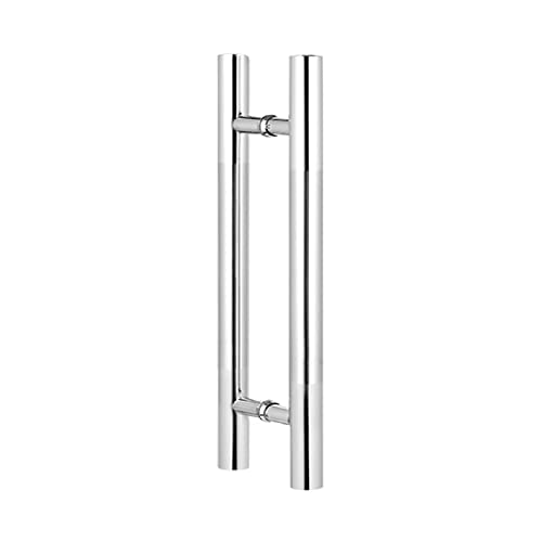 Poignée de porte de grange en acier inox argent H et double face