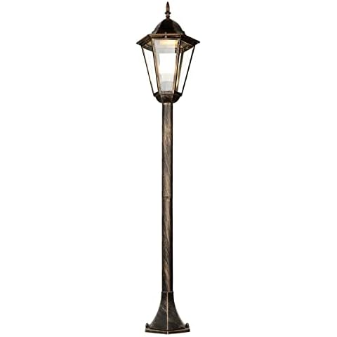 Farola de exterior estilo rústico cobre negro IP44 Cover