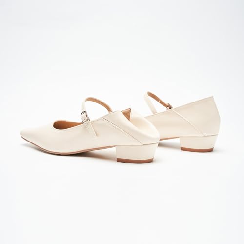 C.Paravano Women's Mary Jane Pumps | Narrow Square Toe Pumps | Convertible Low Square Heel | Fold-Down Heel Shoes to Sandals for Daily Wear2