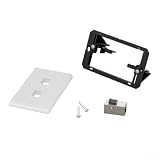 Startbuymore Ethernet-Wandplatte mit 2 RJ45-Ports und Halterung für Netzwerkknoten im Innenbereich und Verkabelungssteuerung