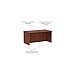 Alera Valencia Series 60 by 30 by 29-1/2-Inch Desk Shell, Medium Cherry
