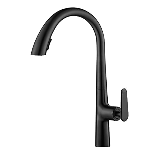 Robinet de cuisine mitigeur évier rotatif 360 douchette laiton noir