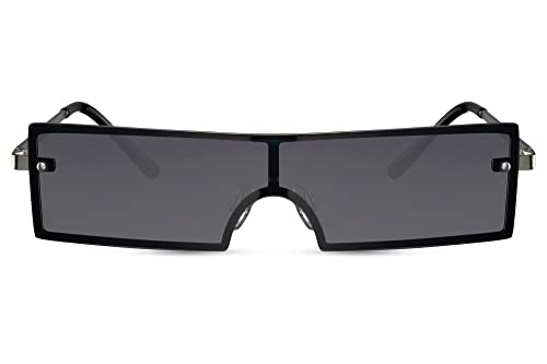 Cheapass Sunglasses Gafas de Sol Diseño Loco Ancho Negras Baile Fiesta para Hombres y Mujeres con Protección UV400 Cover