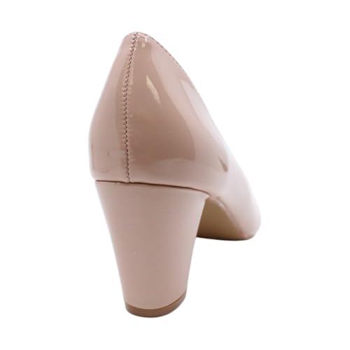 Women's Chunky Low Block Heels Mary Jane Closed Toe Pumps Round Toe Dress Shoes4