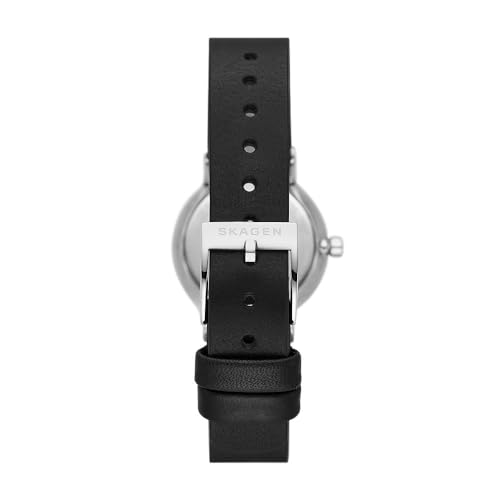 Skagen Freja Lille Damenuhr, Quarz-Zweizeigerwerk mit Edelstahl- oder Lederarmband – Ansicht 3
