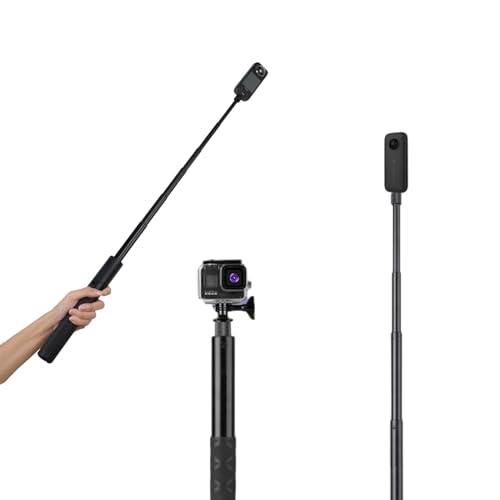 Perche à selfie invisible 120 cm pour caméra d'action monopode réglable