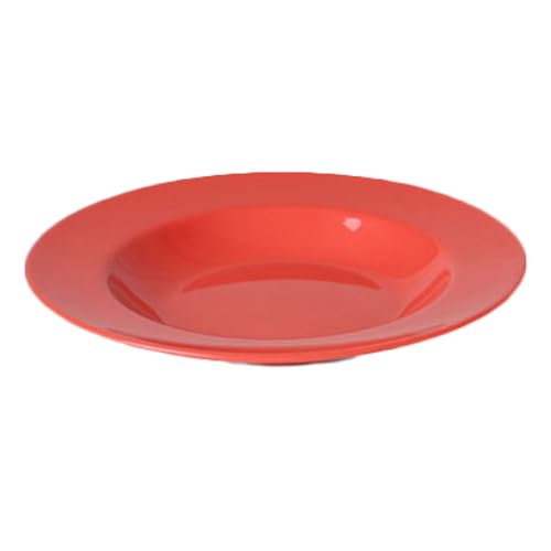 CR5811RD Pasta Bowl, 16 oz., 11-1/4" Dia., Break-Resistant, Dishwasher Safe, Melamine, Orange, BPA Free, NSF, Pack of 12