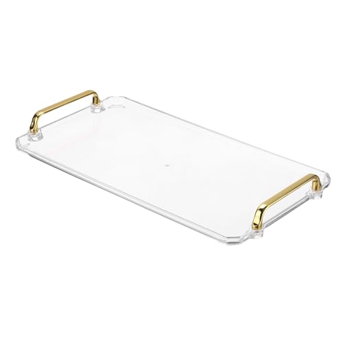 Plateau de service anti-dérapant plastique rigide transparent pratique
