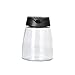 FUNNETOYU 4pezzi Contenitori Per Spezie in Vetro Doppia Copertura Contenitori Per Spezie Per Per Condimenti Per Barbecue Da Cucina Nero immagine