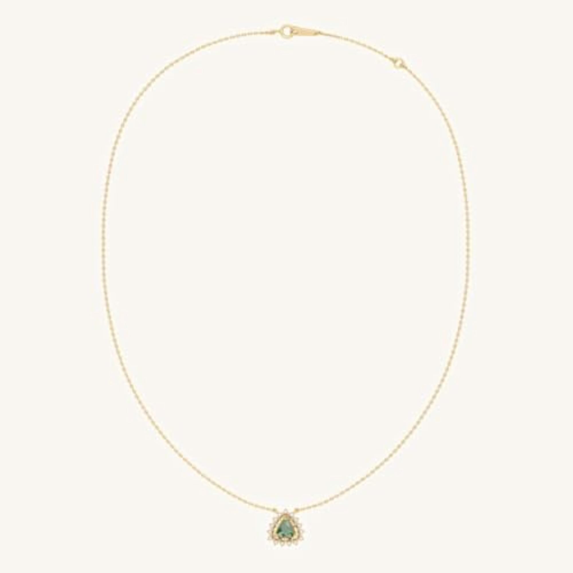 Women's Emerald Light Pendant, 925 Silver & 18KT Gold Vermeil