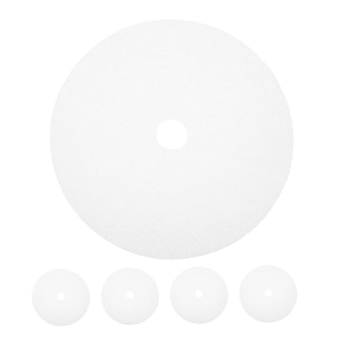 OUNONA Silicone Drying Pad Set 5 Pcs Round Sheets Non-stick Food Dryer Mats for Fruits Veggies Meat Easy to Clean