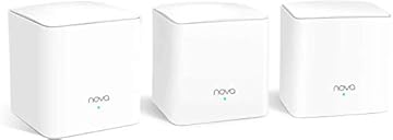 Tenda Nova MW5G Sistema WiFi Mesh, Dual Band AC1200 con Copertura Fino a 350 ㎡, 2 Porte Gigabit Ethernet, Soluzione WiFi Ideale per Casa Grandi con Muro Spesso, Confezione da 3 Pezzi