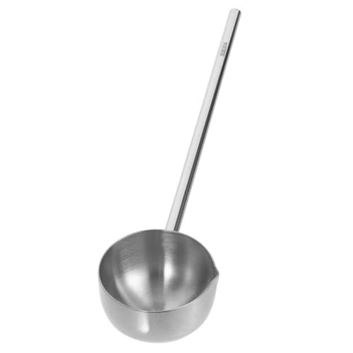 Beaupretty ステンレス製キッチン用レードル 耐久性ある軽量スープおたま 人間工学に基づく滑りにくい長柄調理器具 家用料理補助ツール