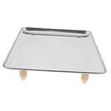 LIGIGWASH Edelstahl Waagschale Rechteckig mit Füßen Robustes Küchenwaagen Tablett Rostfrei Leicht...