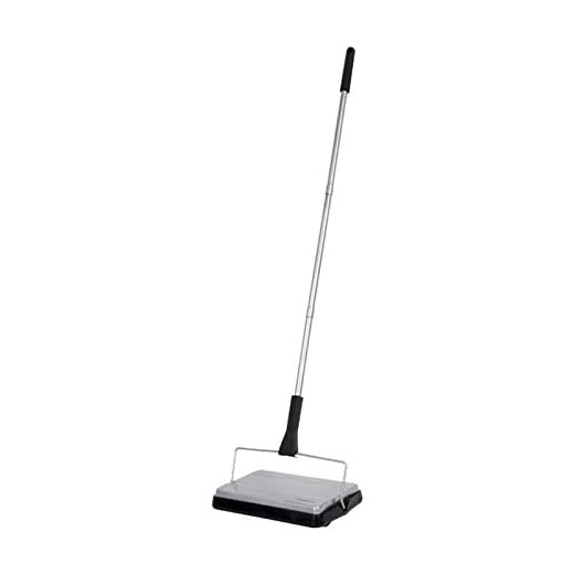 All Parts Etc Carpet Sweeper Vacuum Cleaner Non Electric, Floor Sweeper Broom with Rotating Brushes Push Manual Vacuum for Kitchen, Carpets and Hardwood 10.5"