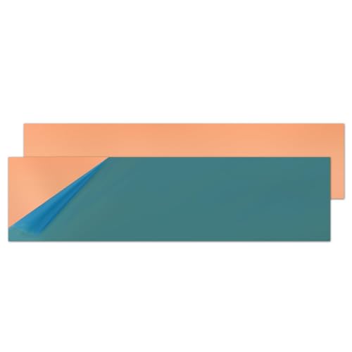 Uxney Copper Sheet Metal, 2" x 8" 24 Gauge (0.5mm Thick) Copper Plate, 99.9% Pure Copper for DIY, Jewelry Making, Electrical, Crafting, Repair, Industrial Use (2 Pack)