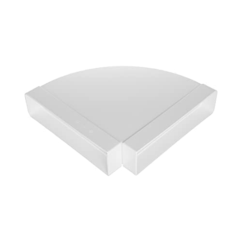 Vent Systems Coude de tuyau rectangulaire horizontal de 220 x 55 mm pour le raccordement des tuyaux. Angle : 90°. Système de ventilation, chauffage, refroidissement Cover