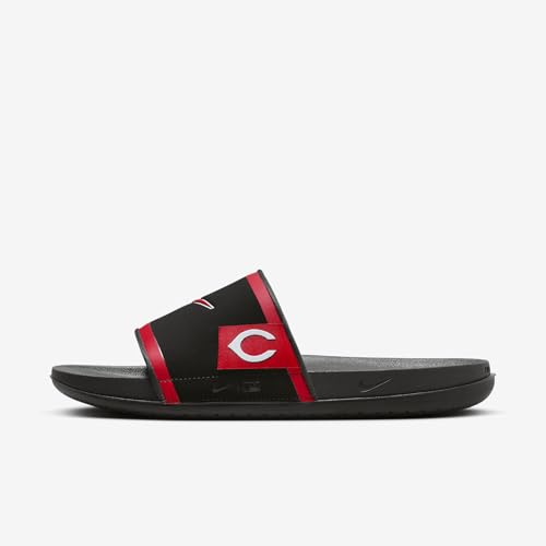 Nike Offcourt (Cincinnati Reds) Offcourt Slides (FN4462-001, Black/Dark Smoke Grey/Sport Red)2
