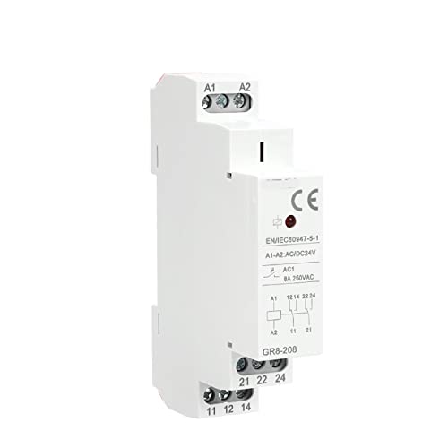 Relais Intermédiaire GR8-208 Résout les Micro-Coupures ACDC48V Rail DIN 8A 16A