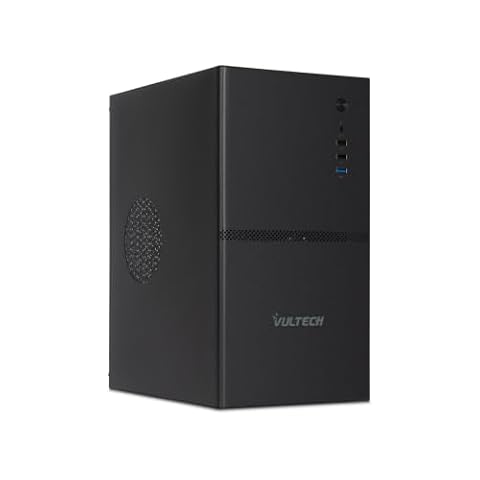 VulTech VCO-M1659P-N obudowa PC ze stali Micro-ATX SPCC z zasilaczem ATX 500 W, USB 3.0, 2 x USB 2.0, obsługa procesora graficznego 270 mm, czarna