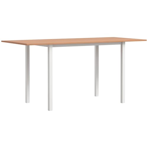 HOMCOM Esstisch ausziehbar rechteckig Küchentisch für 4-6 Personen mit Holzoptik, Stahlbeine, Esszimmertisch für Esszimmer, Küche, Braun, 110-160 cm HOMCOM Esstisch ausziehbar rechteckig Küchentisch für 4-6 Personen mit Holzoptik, Stahlbeine, Esszimmertisch für Esszimmer, Küche, Braun, 110-160 cm