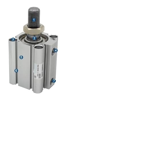 Vérin compact double effet CQ2B80 avec alésage de 80mm et filetage mâle - 3