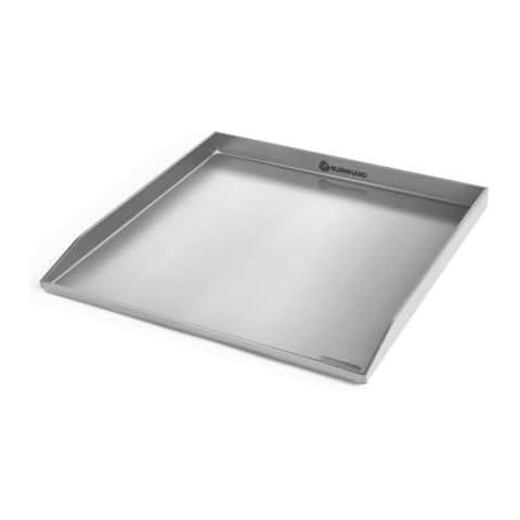 BURNHARD Plancha Grillplatte Edelstahl für Gasgrill Fred Serie, spülmaschinenfest - 41,5 x 40 x 3,5 cm Cover