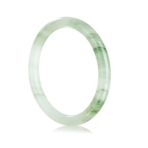 Gemstone Bracelet for Women Bangle - Natural Tian Shan Cui, Ice Green Round Design, Ideal for Wife's Birthday Gift