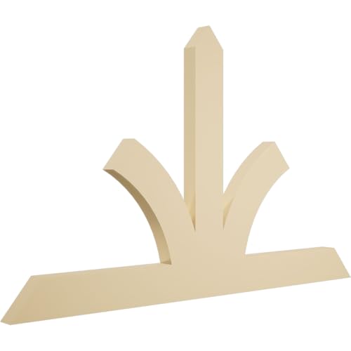 48"W x 30"H x 2"D x 4"F, 15/12 Pitch, Richland Signature Urethane Gable Bracket, Primed Tan