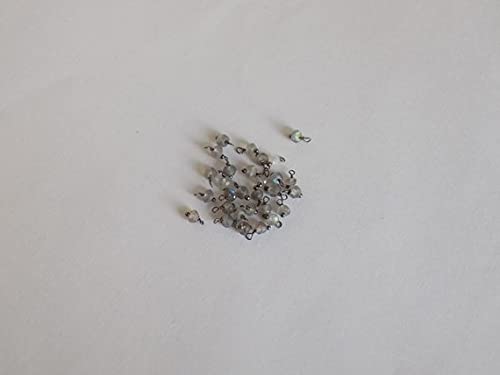 Perles en labradorite naturelle argent 925 oxydé haut de gamme pour bijoux