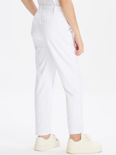 DEVOROPA Youth Boys Golf Pants Stretch Flat Front Dress Athletic Casual Pants School Uniform Chino Twill Pants Pockets3