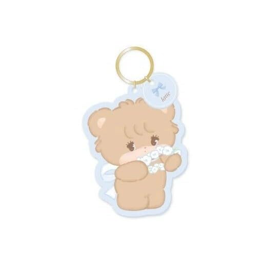 mikko illustrations Acrylic Dyed Key Chain Latte 3.1x3.0in PMMA Brass