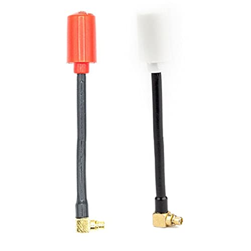 5.8Ghz 3dBi FPV Antenne-Rot/LHCP Weiß 50mm SMA/MMCX/MMCX Winkel 5650～5950MHz für Racing Drone RC Drone FPV Antenne (Color : 2PCSLHCP) (Color : 2PCSMMCX90LHCP)