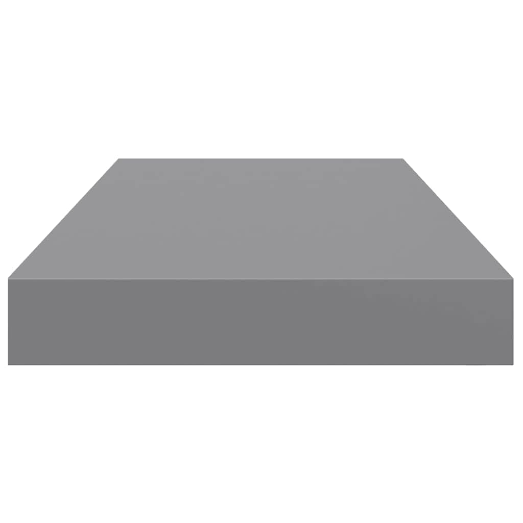 vidaXL Set di 4 mensole sospese da parete moderne, in MDF grigio a nido d'ape, struttura in metallo, sistema di montaggio invisibile