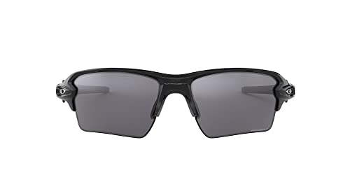 Oakley Men's OO9188 Flak 2.0 XL Rectangular Sunglasses, Polished Black/Prizm Black Polarized, 59 mm