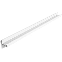 Estanterias Pasillo Ikea SONGMICS Estante de Pared, Estante Flotante, para Marcos de Fotos y Libros, 110 x 10 cm, Acabado de Alto Brillo, Blanco LWS46WT