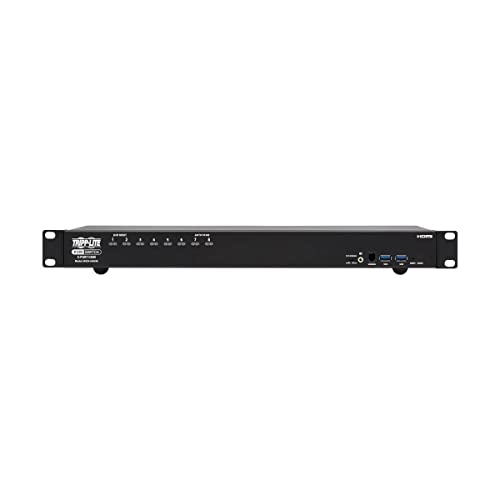 Image of Tripp Lite 8-Port 4K HDMI KVM Switch, 2 USB 3.2 Peripheral Sharing for Keyboard & Mouse, 4K @ 60 Hz - Windows, Mac and Linux Compatible - 1U Rack-Mount, 3-Year Warranty (B024-H4U08)