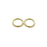 【KOHSAi】口開き丸カン 内径3.0mm 線径0.55mm K18YG 2個セット 日本製 アクセサリー 修理用 ハンドメイド