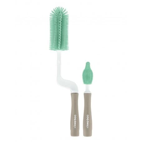 kikka boo - Silikonbürste für Flaschen und Sauger 2pcs Mint Cover