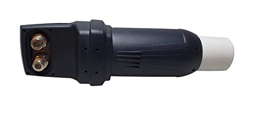 sky vision Twin-Rod-LNB Satellite Universal LNB 2 Participants with Weatherproof Housing for Digital Satellite Reception in HD, Full HD and UHD, Noise Size 0.1 dB, 40 mm Feed Recording, Black/Grey