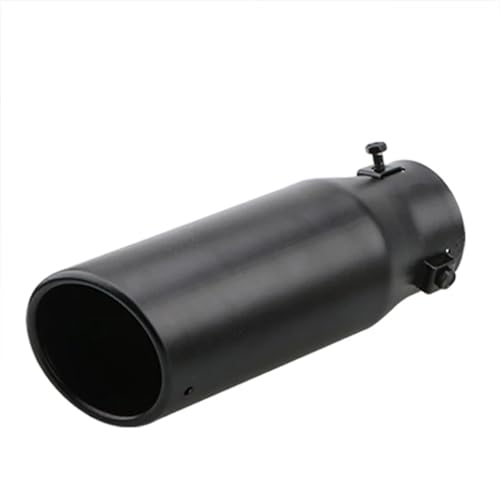 Embout d'échappement en acier inoxydable noir et argent 21cm pour voiture