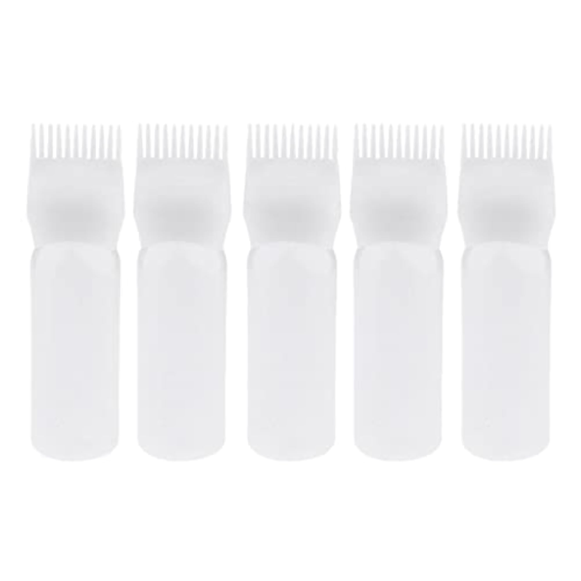 5Pcs Empty Hair Dye Applicator Dispensing Brush Salon Coloring Bottle