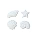 Oasis Supply Seashells and Starfish Sugar Decorations, Cupcake Toppers, 12 Count