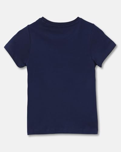 Image of Kids Round Neck Girls Tshirt | Short Sleeves | Natural Organic 100% Cotton Soft Comfortable Fabric | Plain Color Original Branded Half Sleeve | School t-Shirt for Girl Kid | Sleepwear Everyday Casual
