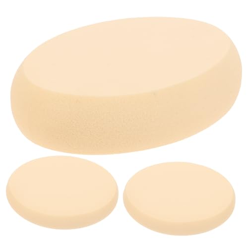 LIFKOME Oval Makeup Sponge 3pcs Cream Puff Soft and Gentle Makeup Pads for Foundation