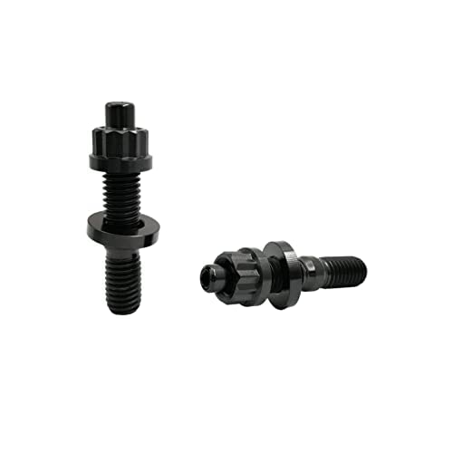 RISON-Titanium Kit de pernos de titanio M8/M10 para colector de escape de titanio azul quemado/original/rojo GR5 Kit de pernos de titanio 12 piezas (M10 x 1,5 x 54 mm, negro) Cover